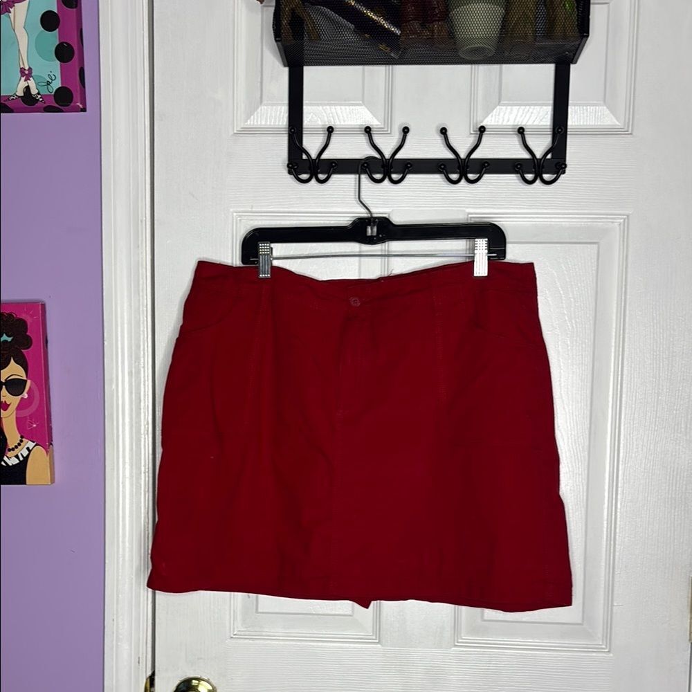 St. John's Bay Red Mini Skort